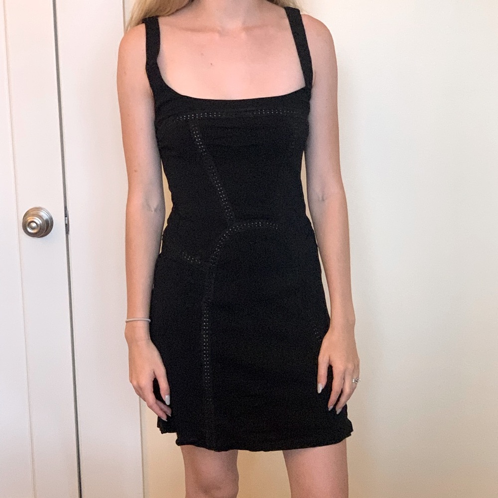 Free People black Midi dress